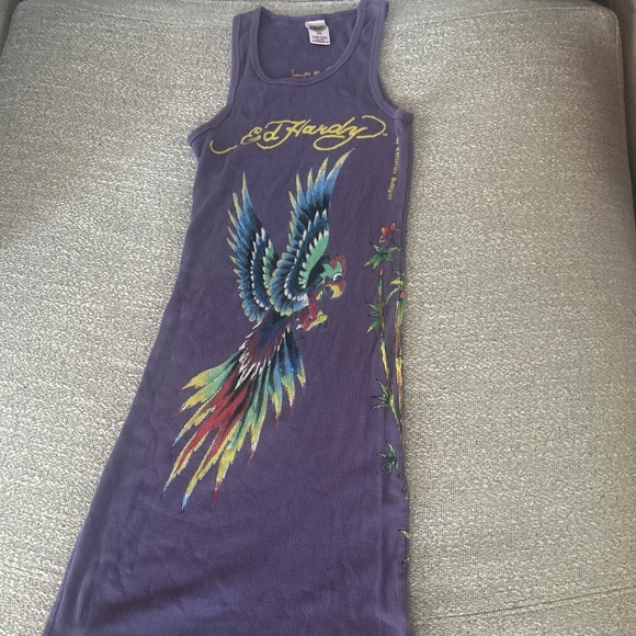 Ed Hardy Dresses & Skirts - Vintage, original Don Ed hardy body con dress